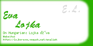 eva lojka business card
